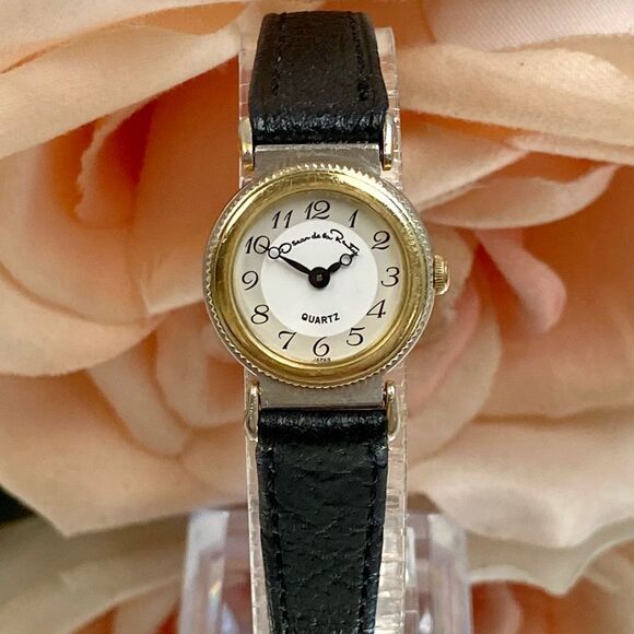 Vintage Oscar de la Renta Dainty Two-Tone Dress Watch with Flexible Lugs - Picture 2 of 16